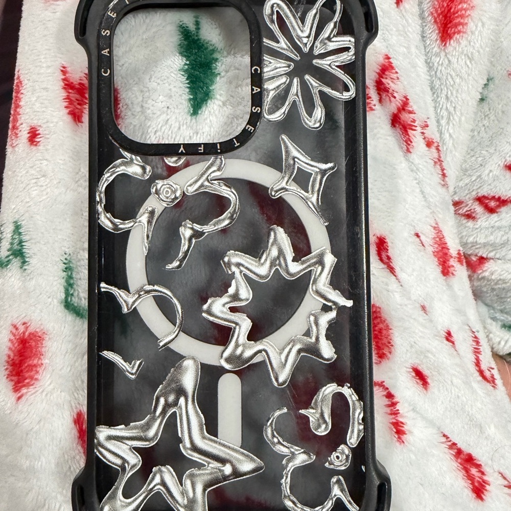 Casetify Chrome Doodles Mirror Case – iPhone 16 Pro